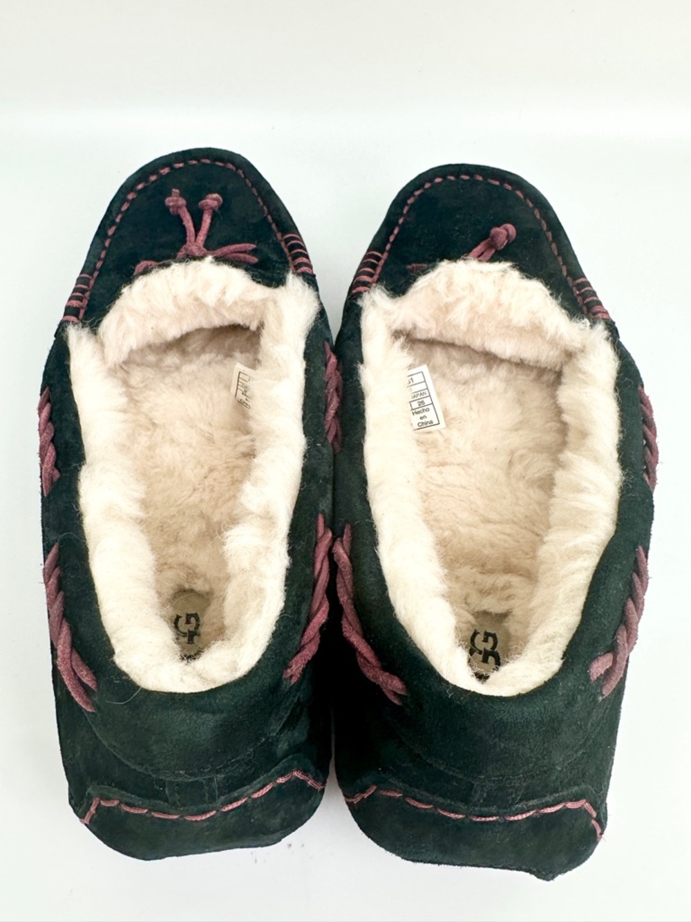 UGG Brett Moccasin Slip On Slippers Women's Size 9 UGGplush Lined - Picture 11 of 11